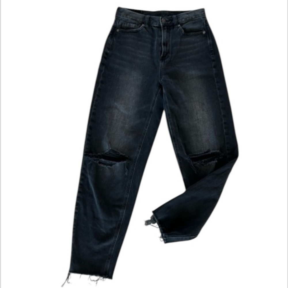 American Eagle relaxed MOM jeans size 0 in black